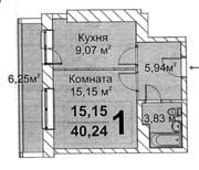 Продам 1 комнатную квартиру в отличном состоянии